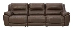 Dunleith Chocolate Power Reclining Sofa W/ Adjustable Headrests