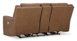 Trasimeno Caramel Power Reclining Console Loveseat W/ Adjustable Headrests -Signature Design by Ashley U8281518 loveseat 6