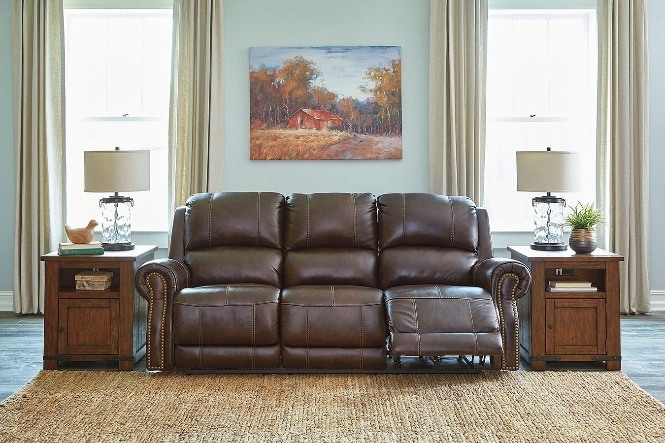 Buncrana Chocolate Power Reclining Sofa W/ Adjustable Headrests 2 Buncrana Chocolate Power Reclining Sofa W/ Adjustable Headrests - Image 2