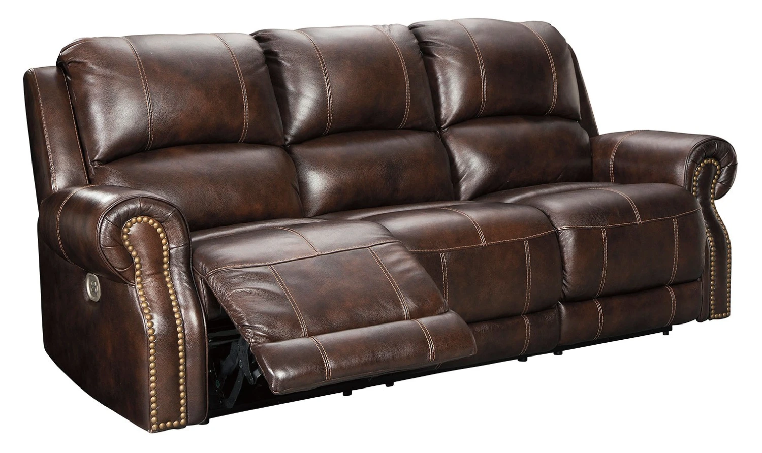 Buncrana Chocolate Power Reclining Sofa W/ Adjustable Headrests 3 Buncrana Chocolate Power Reclining Sofa W/ Adjustable Headrests - Image 3