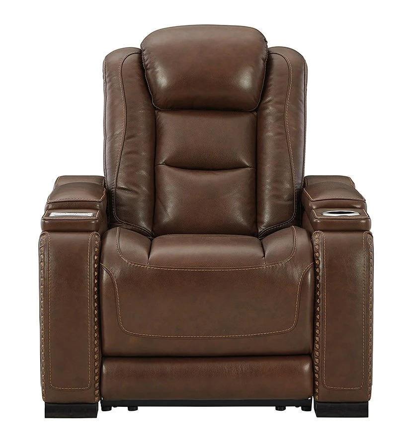 The Man-Den Mahogany Power Recliner W/ Adjustable Headrest 3 The Man-Den Mahogany Power Recliner W/ Adjustable Headrest - Image 3