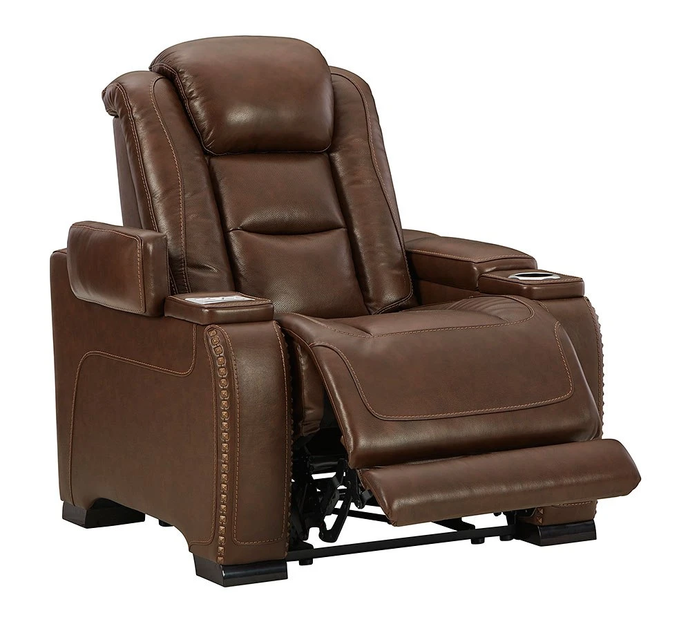 The Man-Den Mahogany Power Recliner W/ Adjustable Headrest 5 The Man-Den Mahogany Power Recliner W/ Adjustable Headrest - Image 5