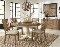 Grindleburg Round Dining Room Set W/ Light Brown Chairs 9 Grindleburg Round Dining Room Set W/ Light Brown Chairs -Signature Design by Ashley d754 50t 50b d754 05 dr set 10